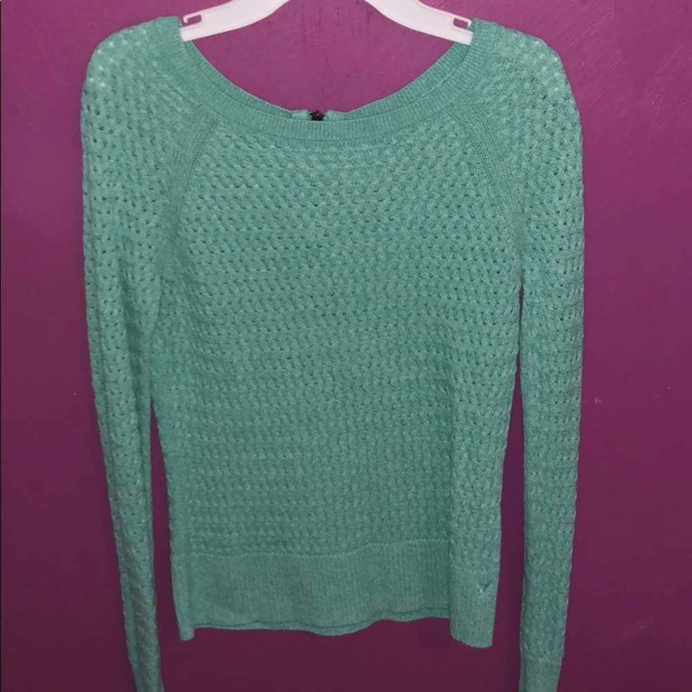 American Eagle Knit Turquoise Sweater